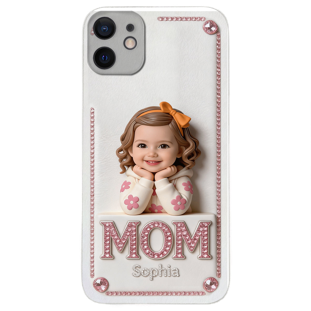 Mother's Day Gift, Custom From Any Photo - Personalized Mother 3D Embossed Leather Phone Case