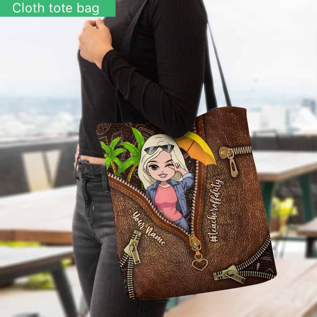 Teacher Off Duty - Personalized Tote Bag