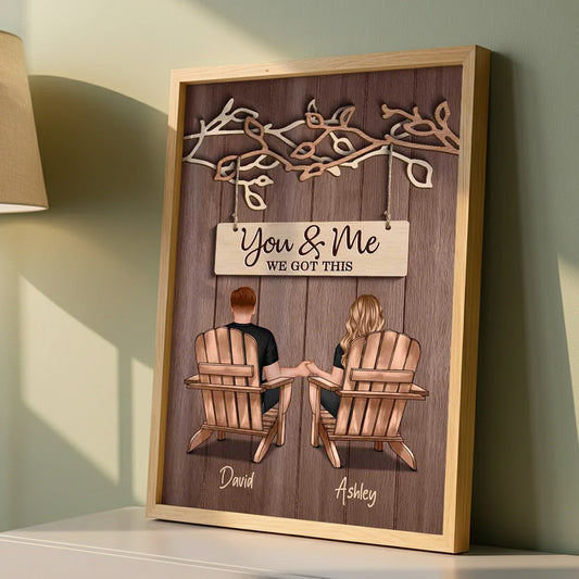 Couple Holding Hands Poster with 'You & Me We Got This' Quote, Personalized Romantic Wall Art, Creative Gift