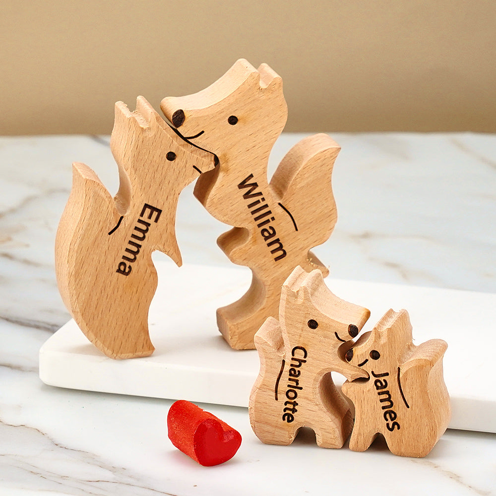 Fox Family - Personalized Family Wooden Puzzle