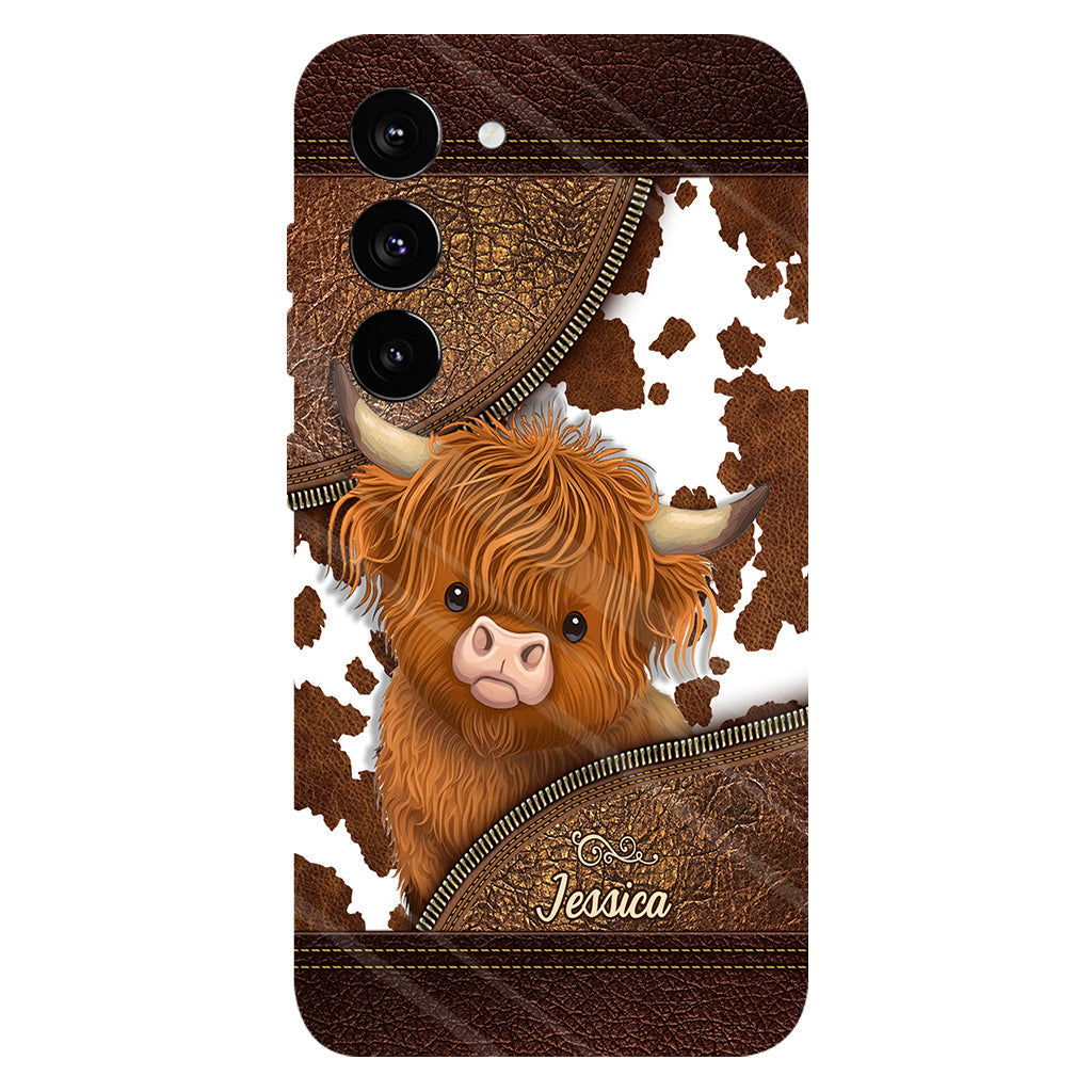 Just A Girl Who Loves Highland Cow - Personalized Full Print Phone Case