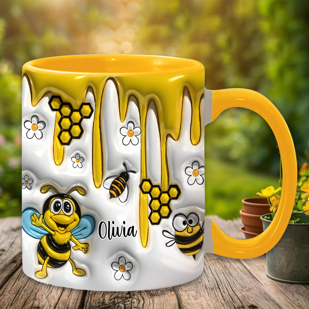 Cute Bees - Personalized Bee Accent Mug