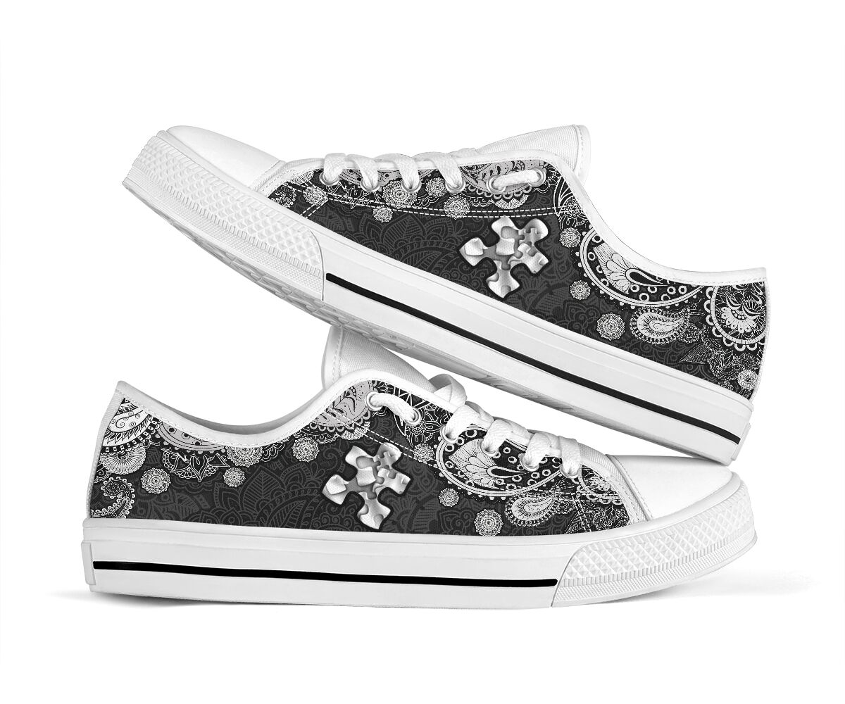 Puzzle Piece Autism Awareness Low Top Shoes 0622