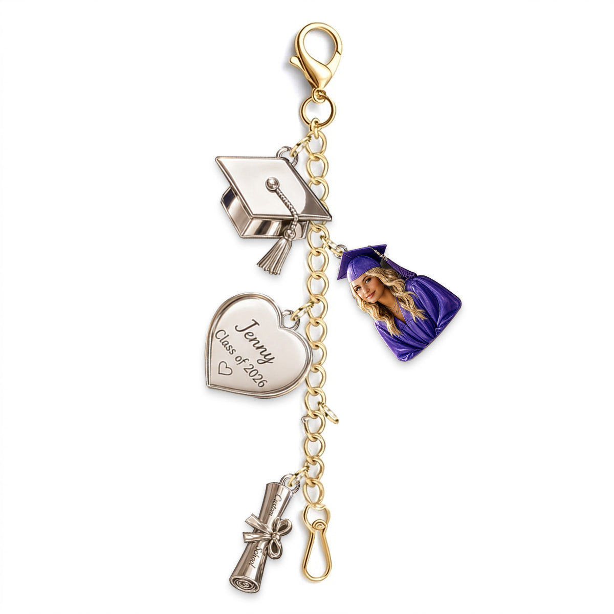 Class Of 2026 - Personalized Graduation Dangling Charms