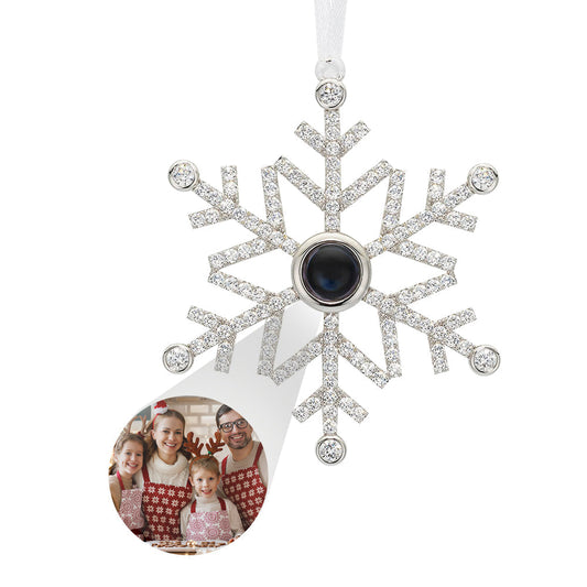 Any Photos - Personalized Any Photo Snowflake Ornament