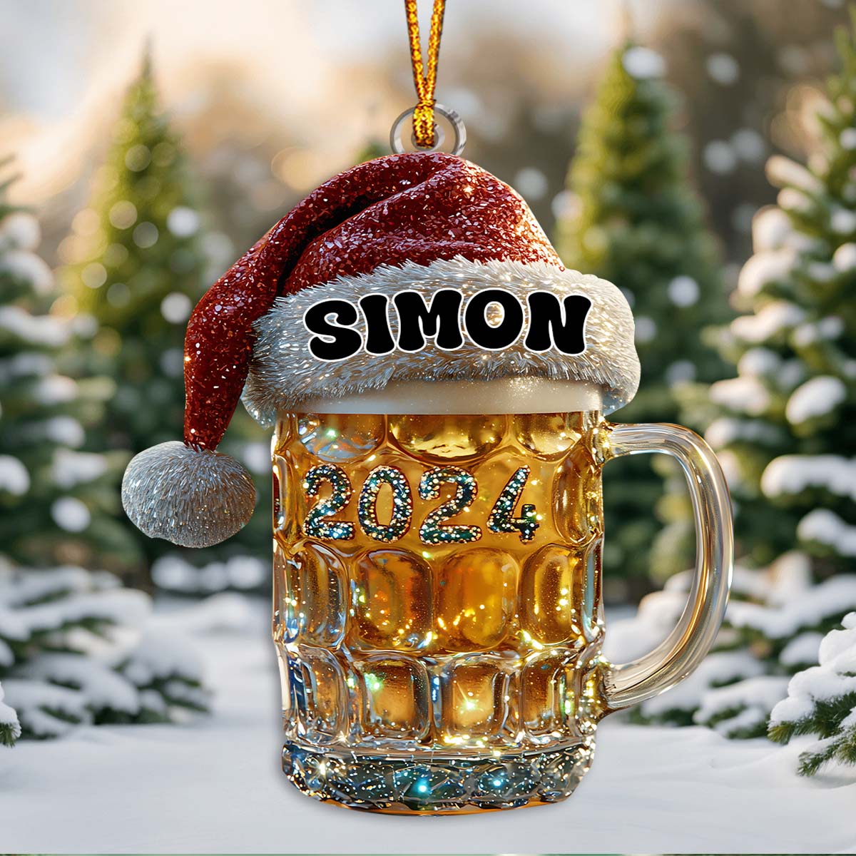 Merry Beermas - Personalized Beer Ornament