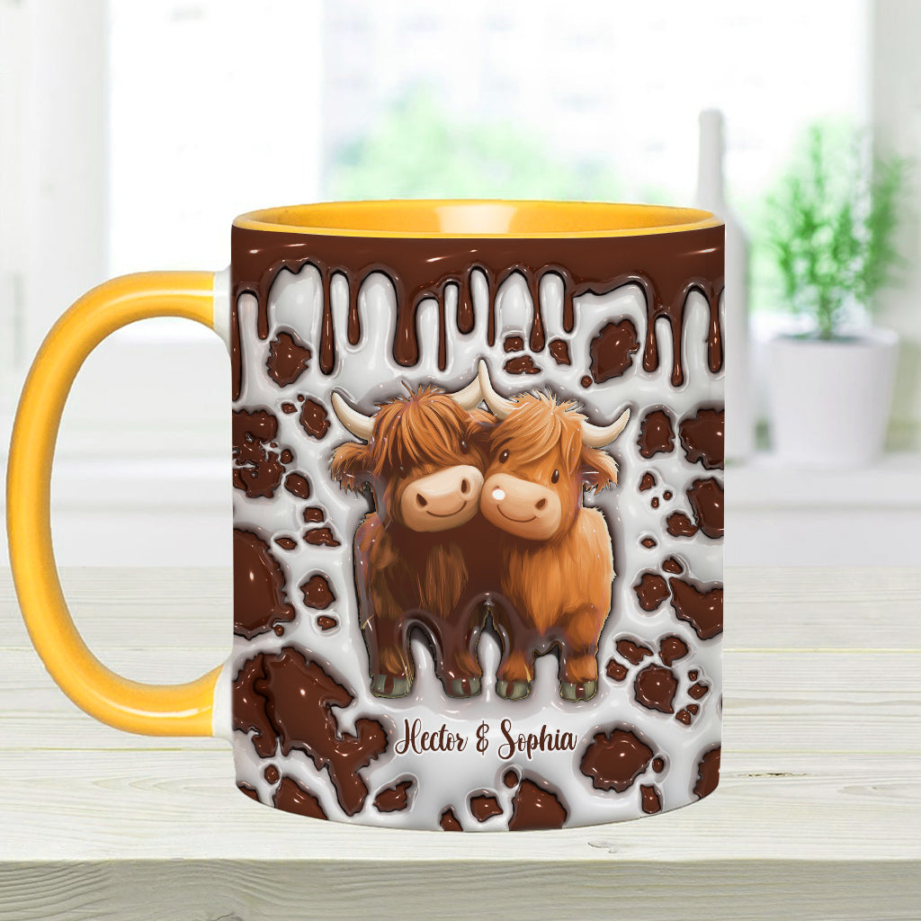 You And Me We Got This - Personalized Highland Cow Accent Mug