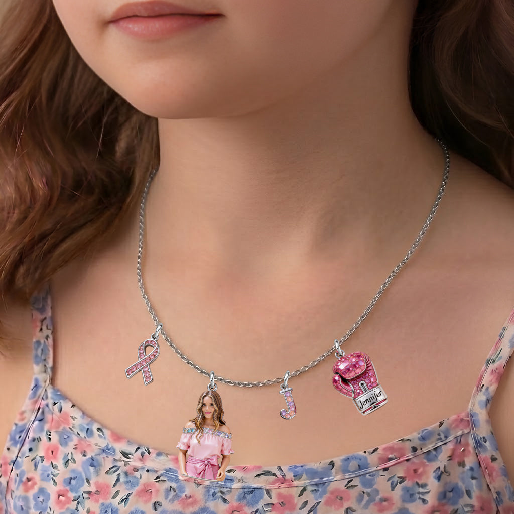 Breast Cancer Survivor - Personalized Breast Cancer Awareness Metal Necklaces With Pendants