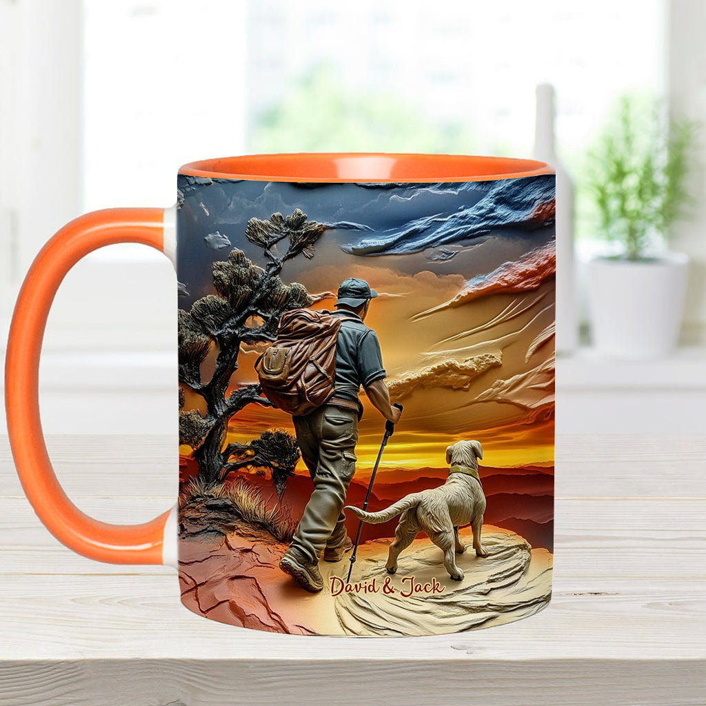 Not All Those Who Wander Are Lost - Personalized Hiking Accent Mug