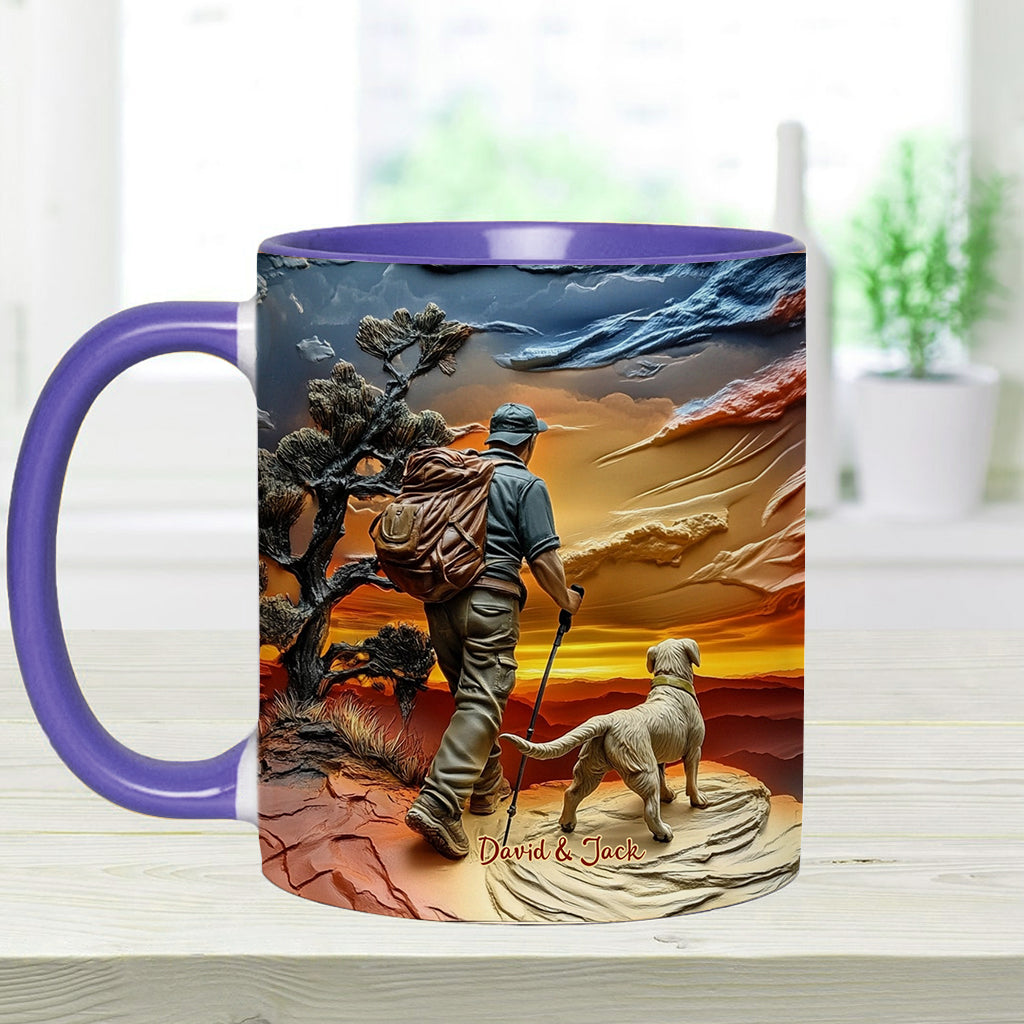 Not All Those Who Wander Are Lost - Personalized Hiking Accent Mug