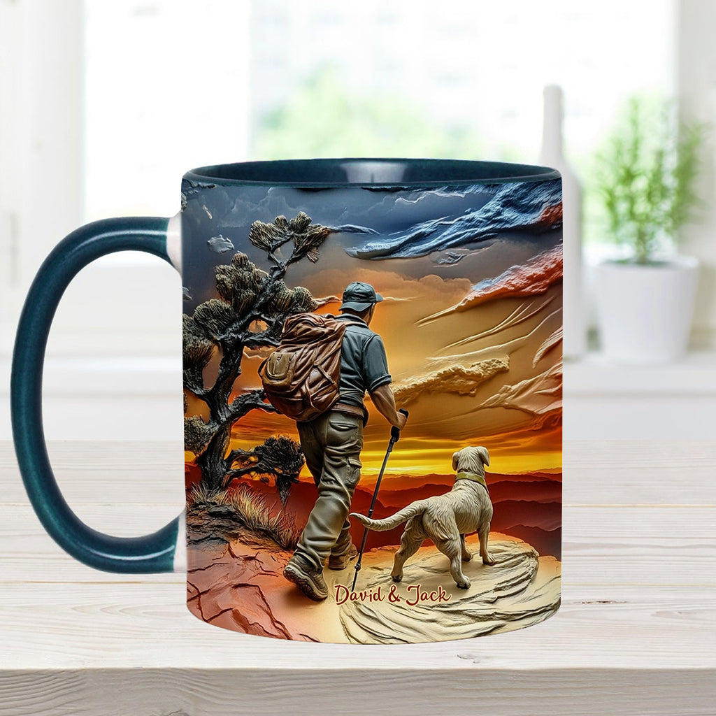 Not All Those Who Wander Are Lost - Personalized Hiking Accent Mug