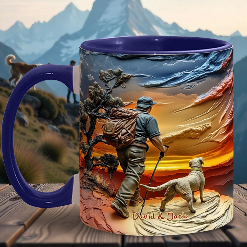 Not All Those Who Wander Are Lost - Personalized Hiking Accent Mug