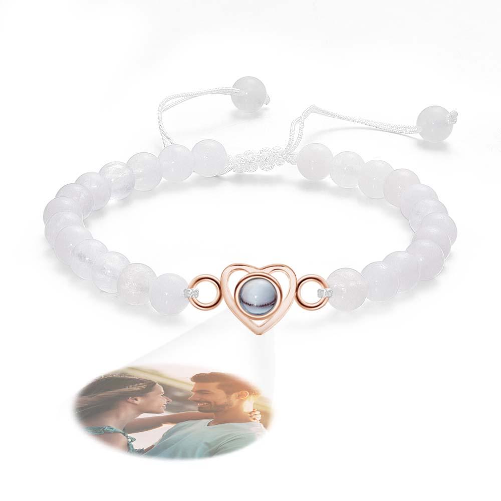 I Love You - Personalized Couple Photo Projection Beads Heart-Shaped Bracelet