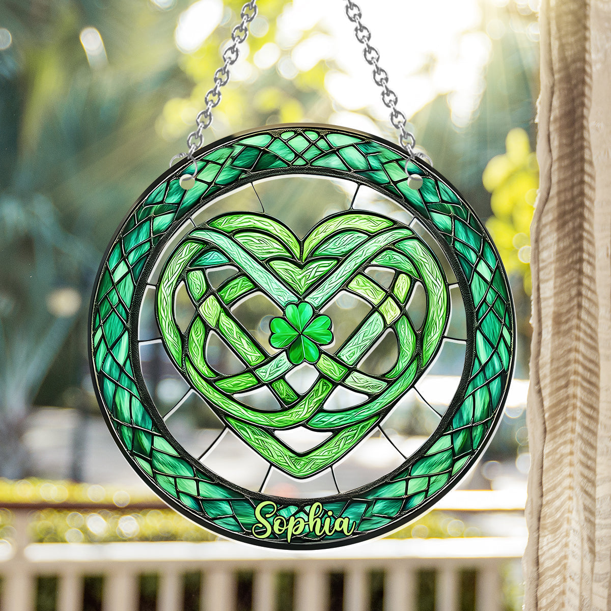 Lucky Symbol - Personalized Saint Patrick's Day Window Hanging Suncatcher Ornament