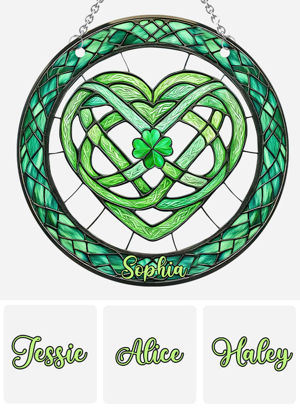 Lucky Symbol - Personalized Saint Patrick's Day Window Hanging Suncatcher Ornament