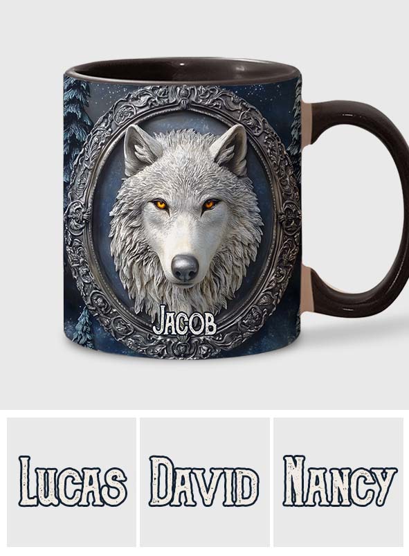 Strong Wolf - Personalized Wolf Accent Mug