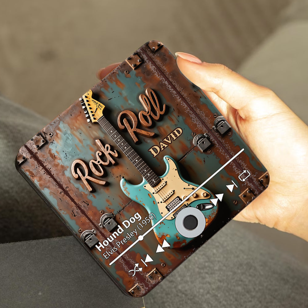Rock N Roll - Personalized Guitar Music Fridge Magnet
