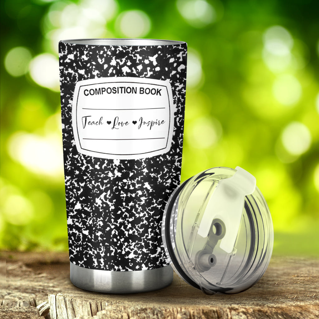 Composition Book Teacher Tumbler 0622