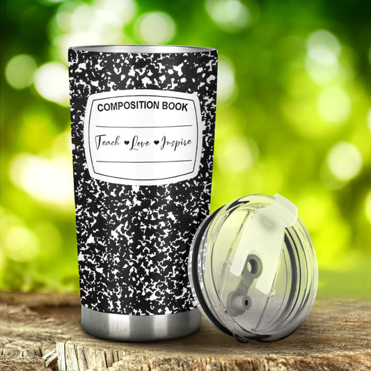Composition Book Teacher Tumbler 0622