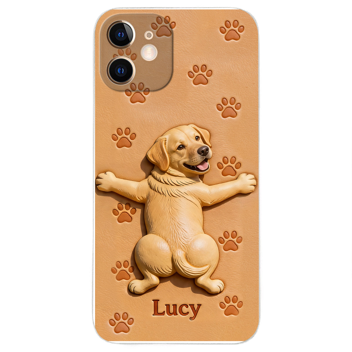 Pet Mom, Dog Lovers Gift Idea - Personalized Dog 3D Embossed Leather Phone Case