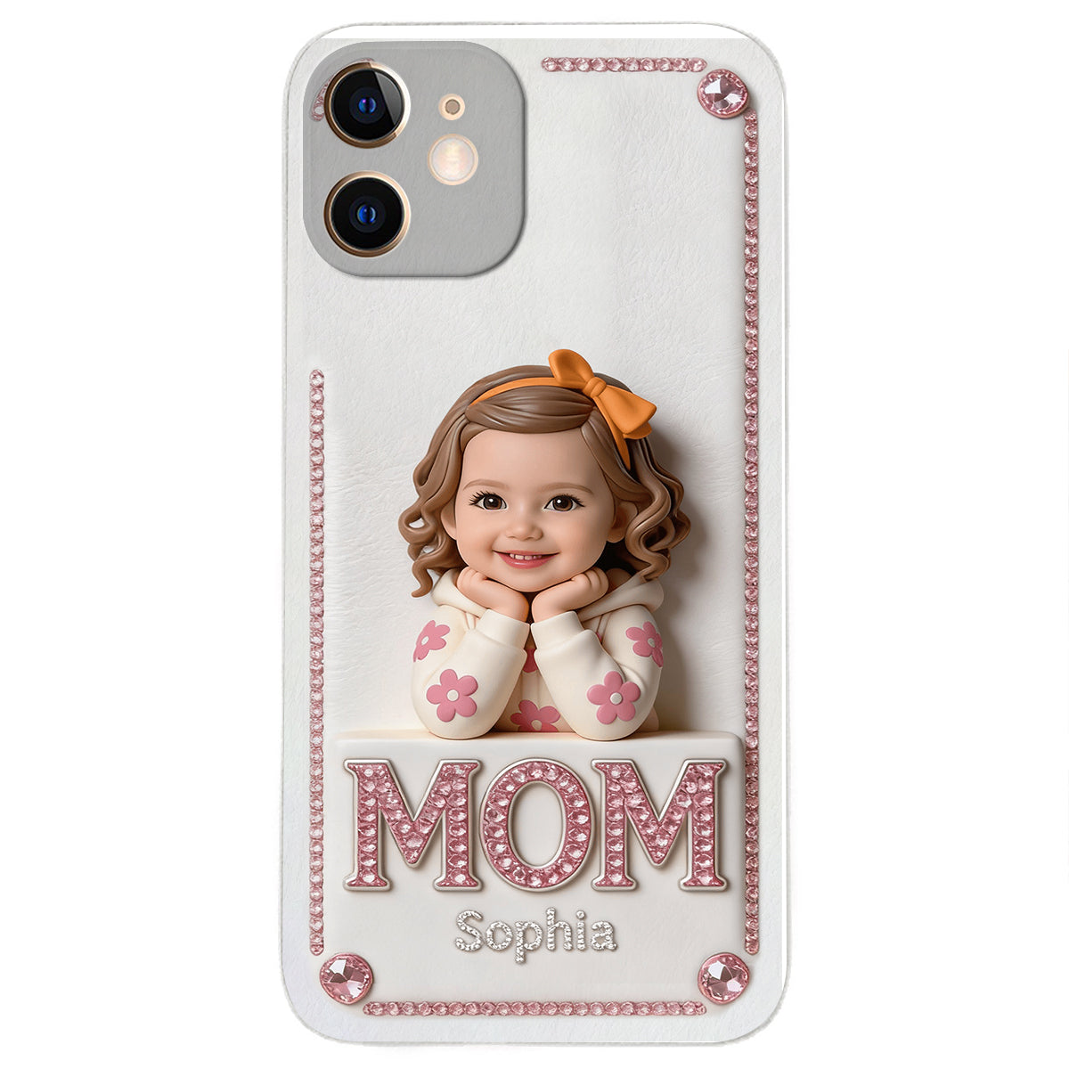 Mother's Day Gift, Custom From Any Photo - Personalized Mother 3D Embossed Leather Phone Case
