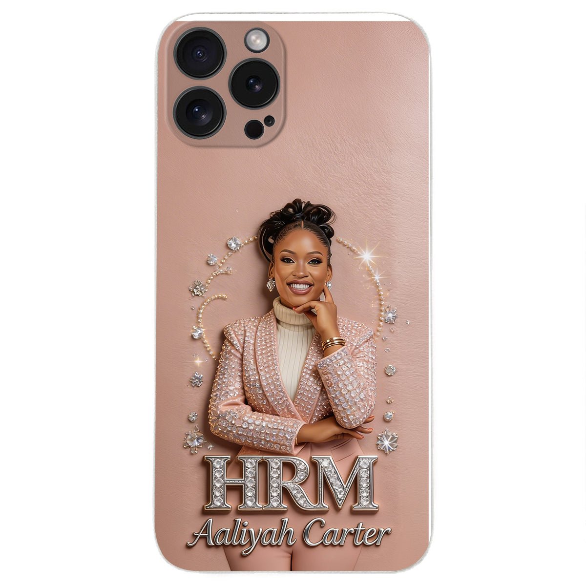 Office Decoration Custom Any Photo - Personalized Colleague 3D Embossed Leather Phone Case