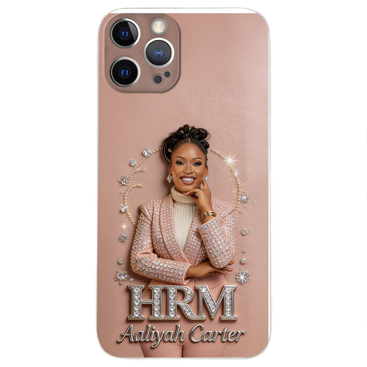 Office Decoration Custom Any Photo - Personalized Colleague 3D Embossed Leather Phone Case