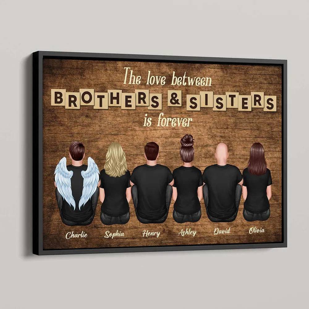 Personalized Family Forever Poster or Canvas, Keychain, Plaque, Car Hanger, Wallet Card - Perfect Gift for Siblings, Memorial Keepsake