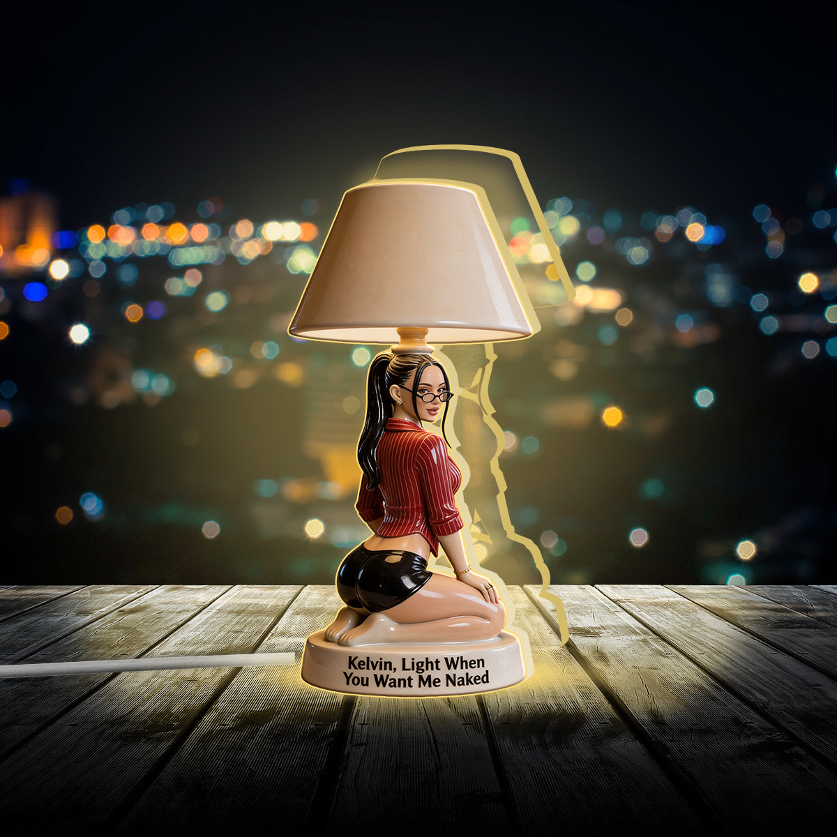 Light When You Miss Me - Personalized Spicy Couple Acrylic LED Night Light