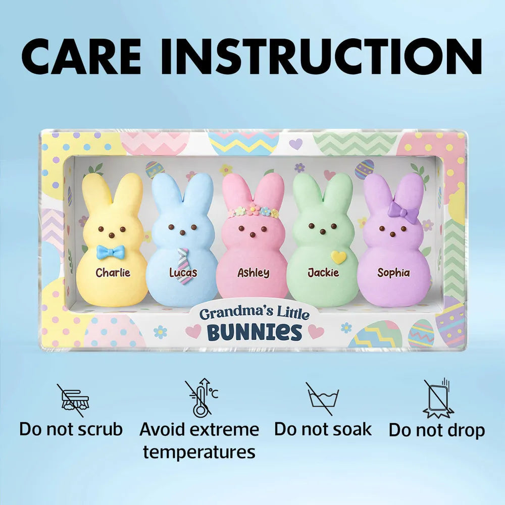 Personalized Shaped Acrylic Block Plaque Grandma's Little Bunnies Easter Shelf Decor, Unique Gift for Grandma