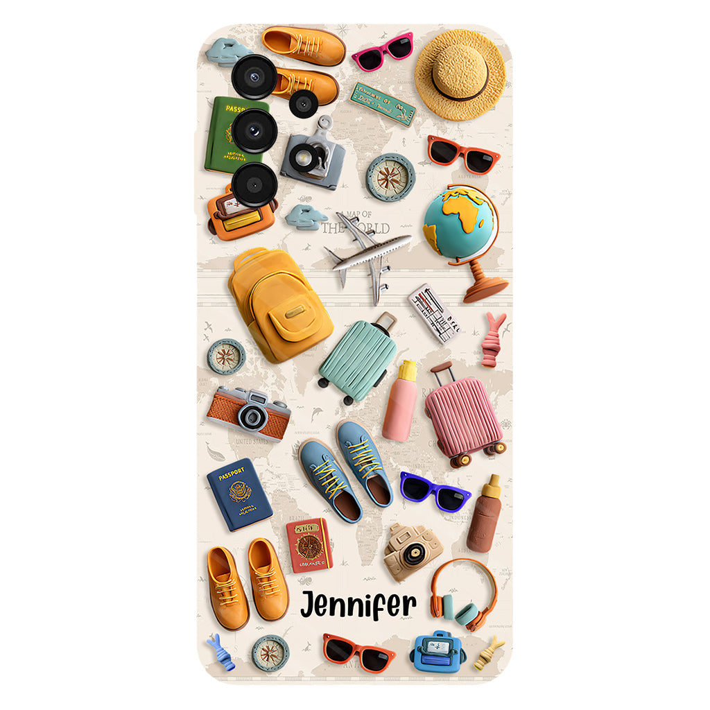 Just A Girl Who Loves Traveling - Personalized Travelling Full Print Phone Case