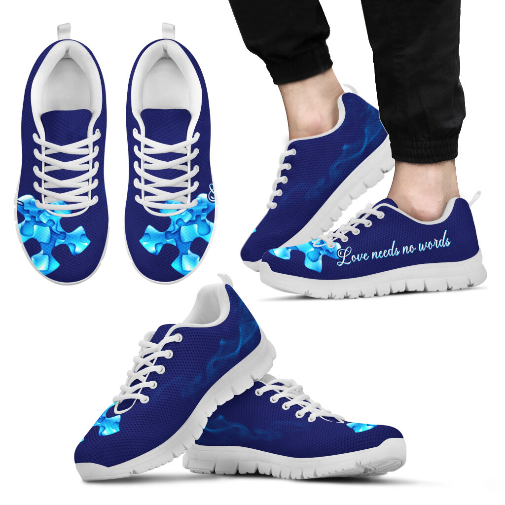 Love Need No Words Autism Awareness Sneakers 0622
