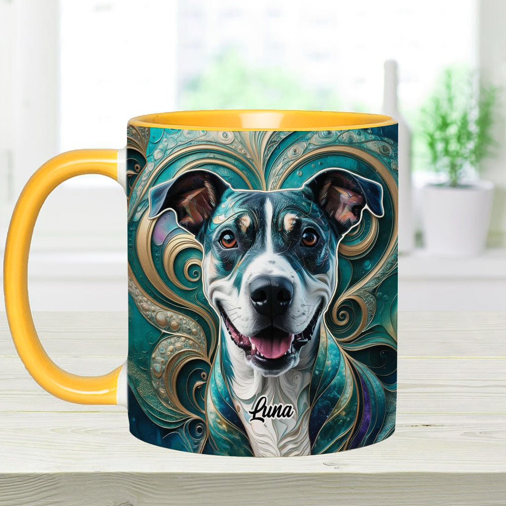 Psychedelic - Personalized Dog Accent Mug