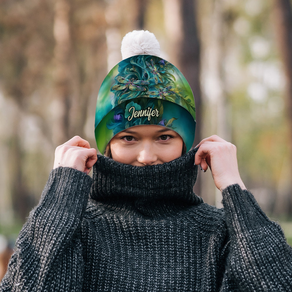 Stunning Dragonfly - Personalized Dragonfly Beanie Hat