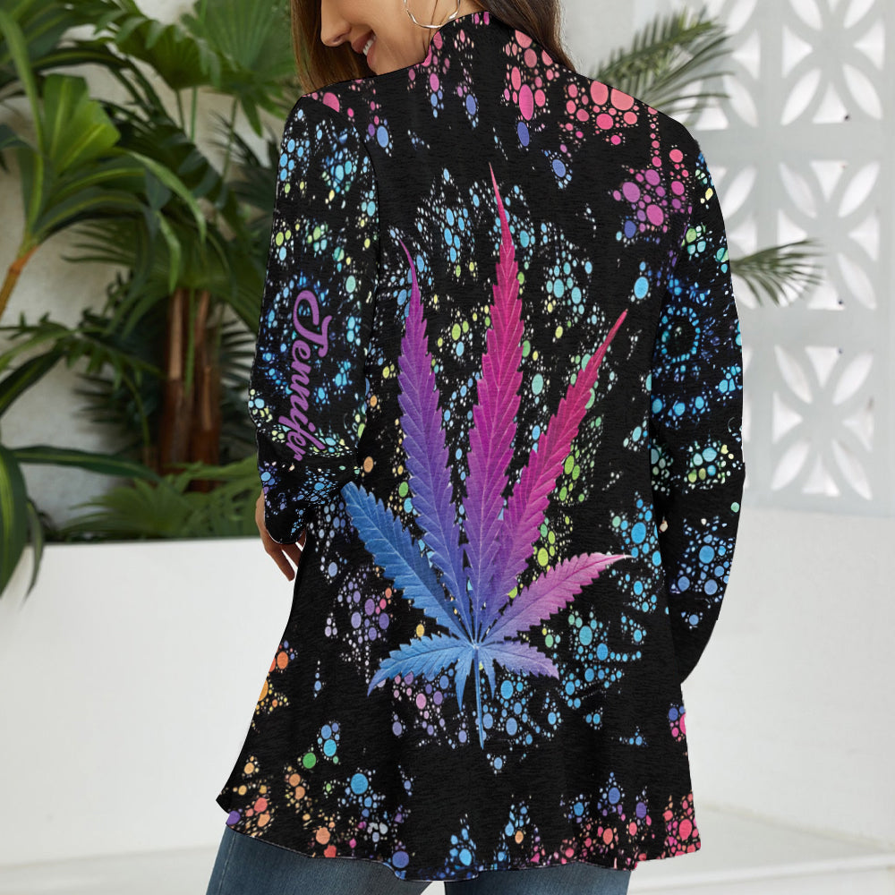 Stoner Chick - Personalized Weed Cardigan