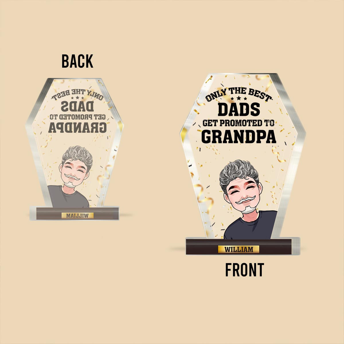Only The Best Dads - Personalized Father's Day Father Custom Shaped Acrylic Plaque
