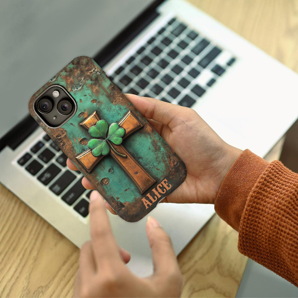 Vintage Irish Cross - Personalized Saint Patrick's Day Full Print Phone Case