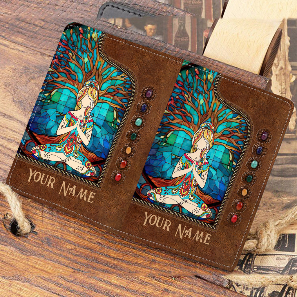 Namaste Green - Personalized Yoga Passport Holder