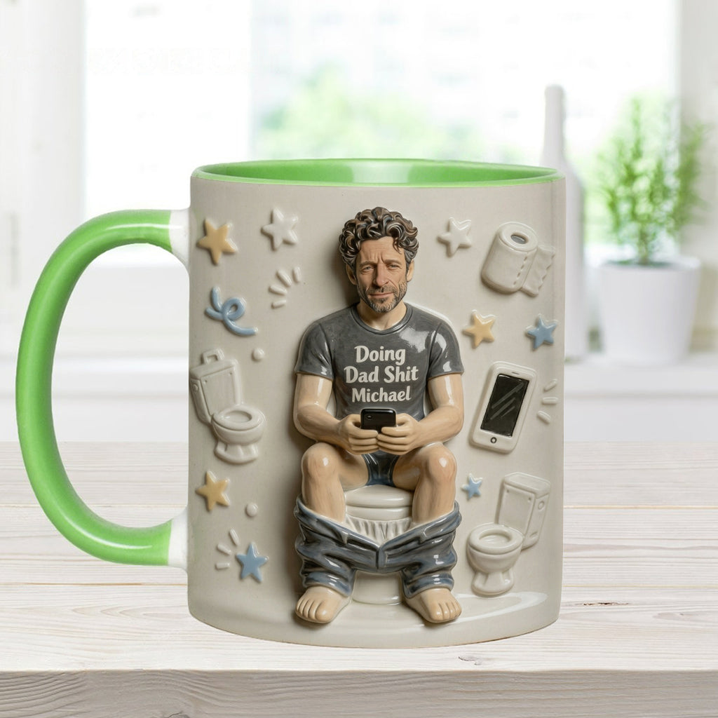 Best Time Of Day - Personalized Father Accent Mug & Coaster