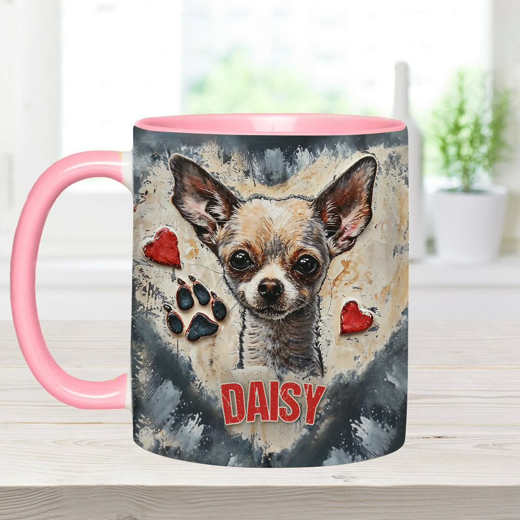 Love Chihuahua - Personalized Chihuahua Accent Mug