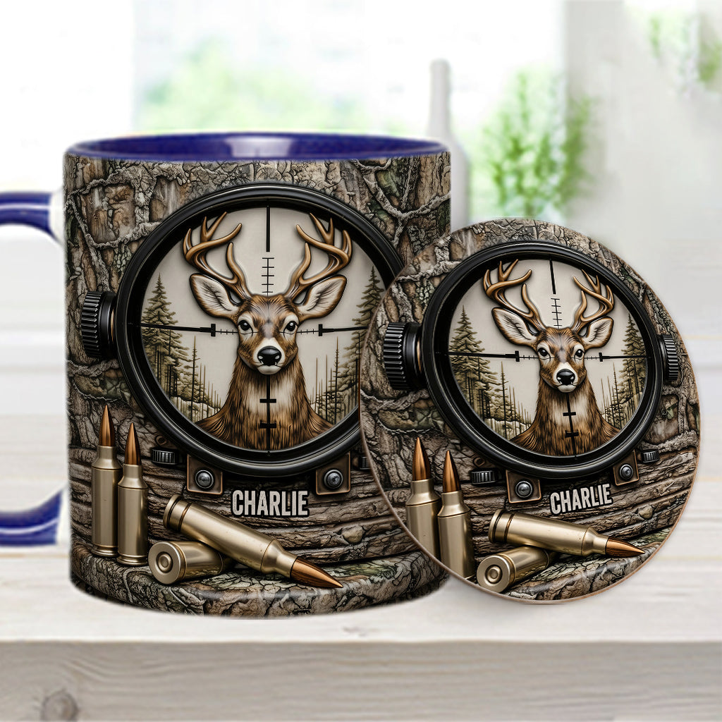 Deer Hunting, Hunter Gift - Personalized Hunting Accent Mug & Coaster