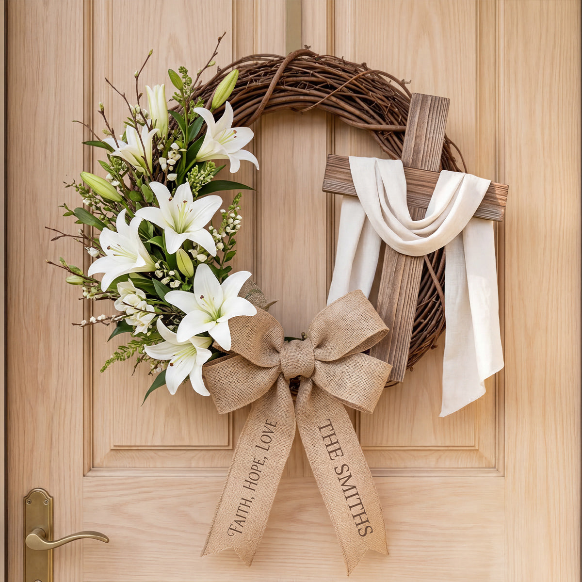 Faith, Hope, Love - Personalized Christian 2 Layered Wood Sign / Wood Plaque