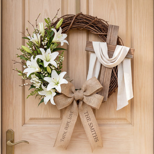 Faith, Hope, Love - Personalized Christian 2 Layered Wood Sign / Wood Plaque