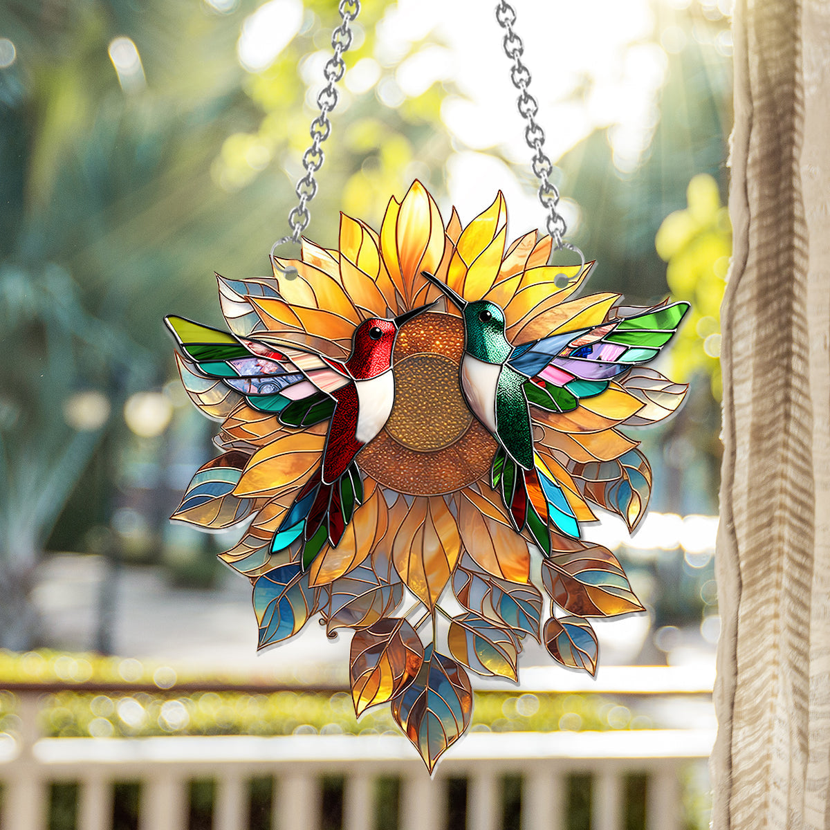 Beautiful Hummingbirds Sunshine - Hummingbird Window Hanging Suncatcher Ornament