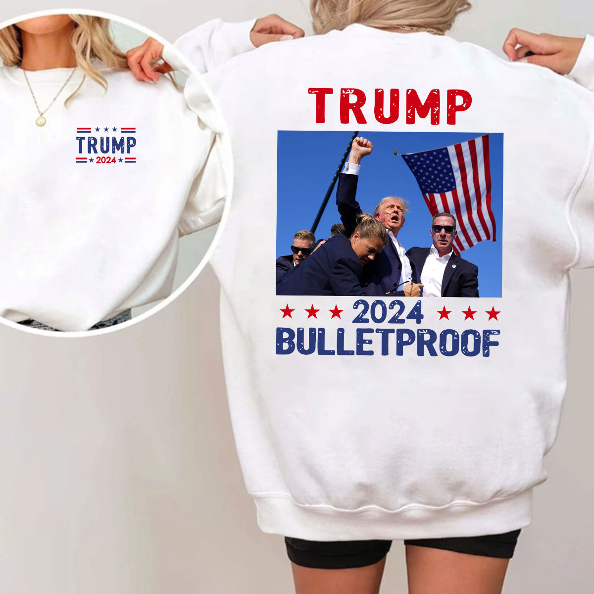 Bulletproof T-shirt, Never Surrender Shirt, Fight For America T-shirt, Retro Rally Shirt, Fight Fight Fight Shirt