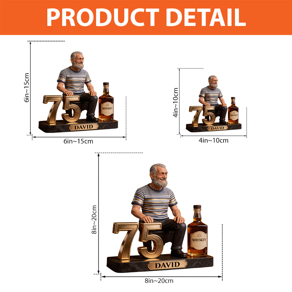 Custom From Photo, Drink & Number - Personalized Birthday Custom Shaped Acrylic Plaque