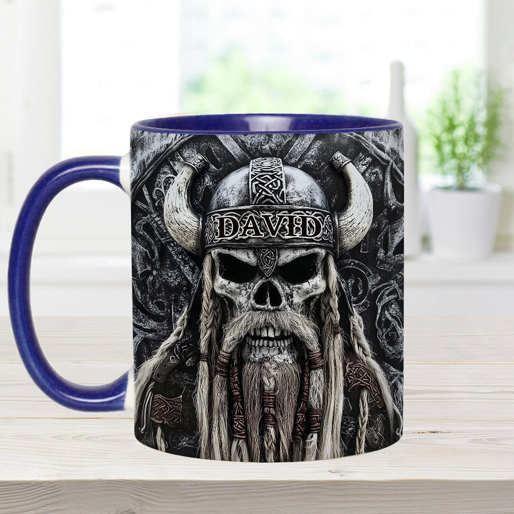 Vikings Skull - Personalized Viking Accent Mug