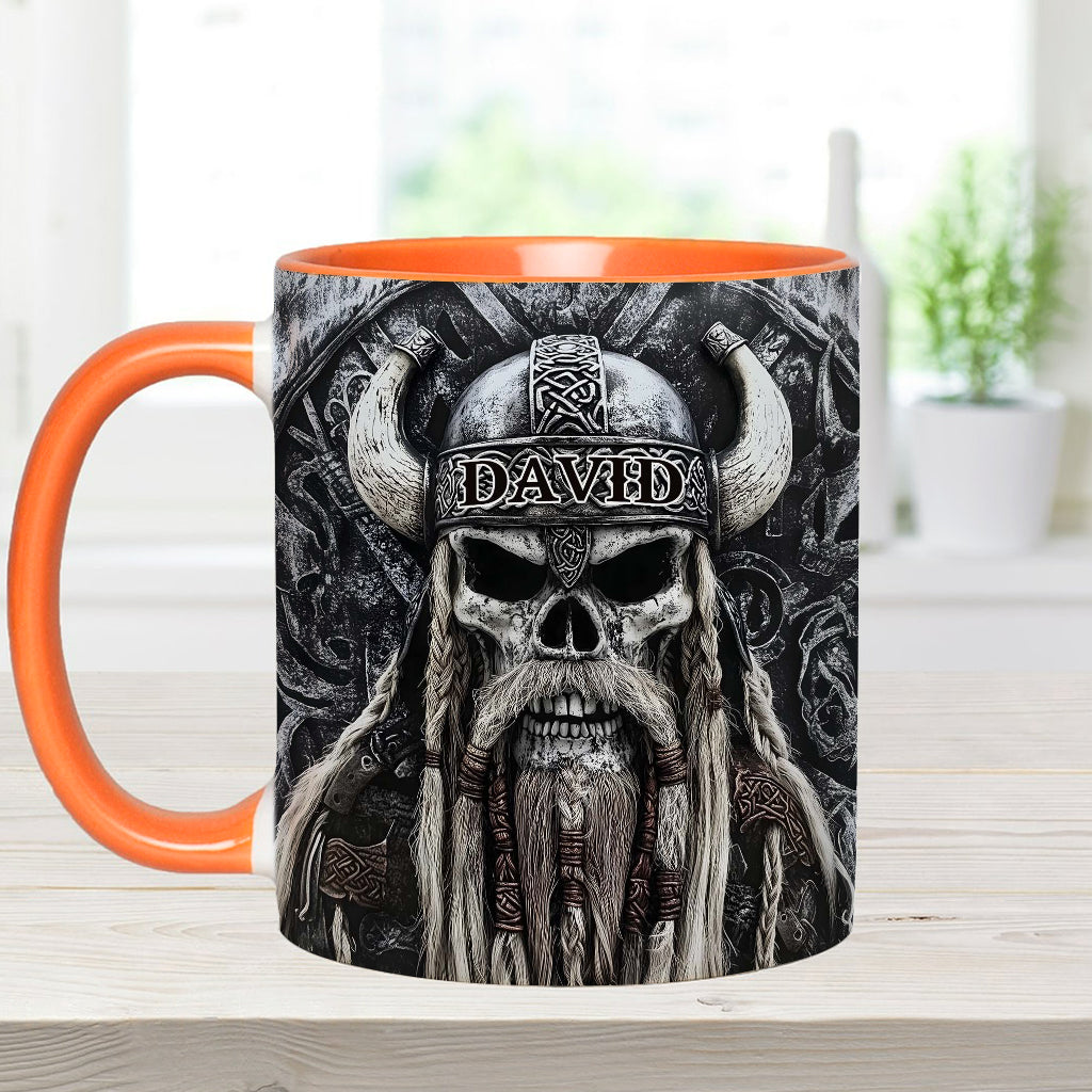 Vikings Skull - Personalized Viking Accent Mug