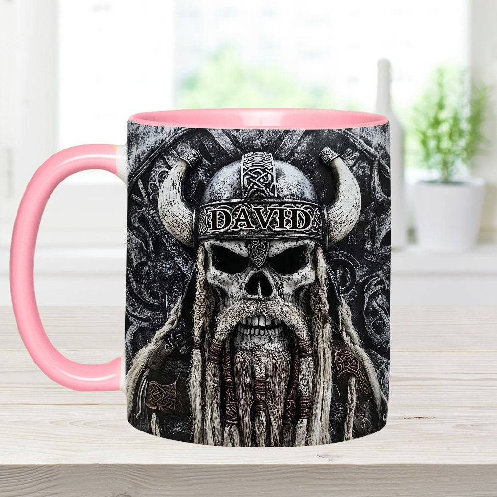 Vikings Skull - Personalized Viking Accent Mug