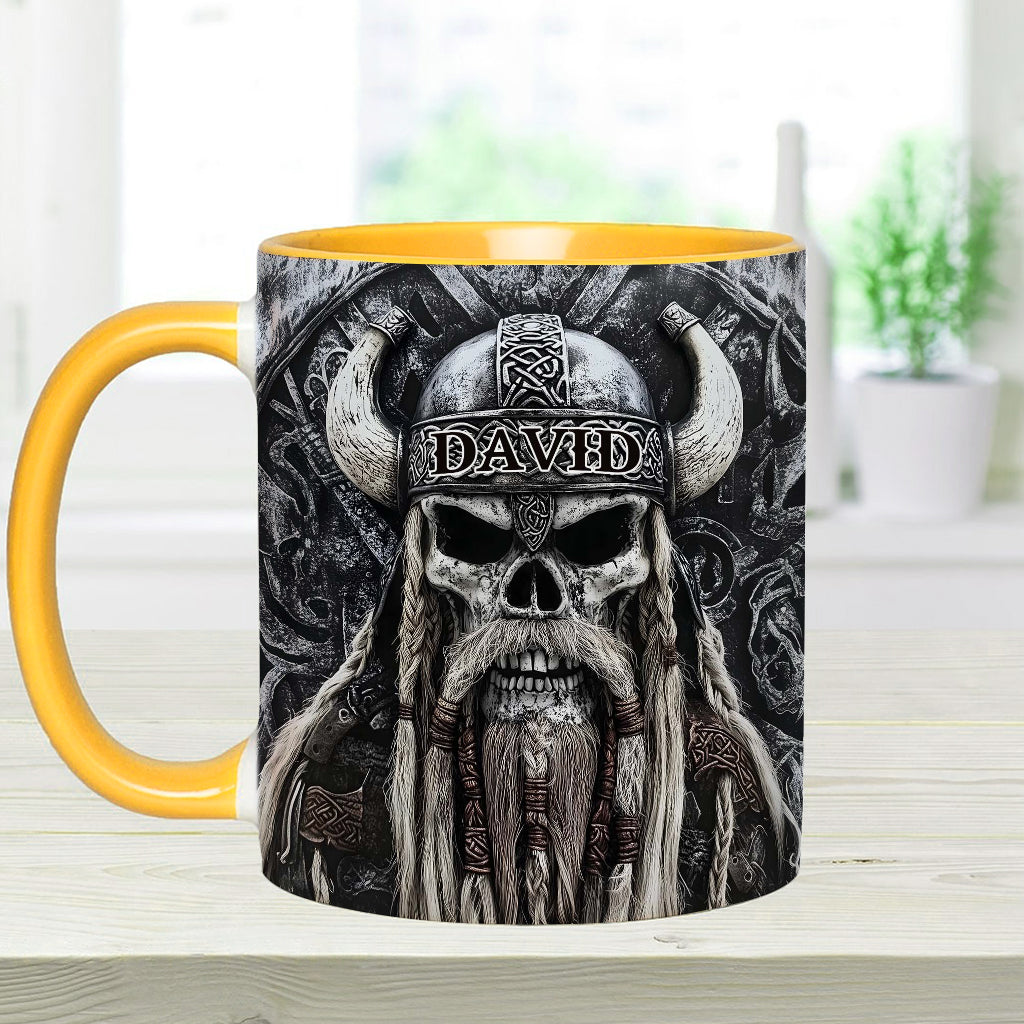 Vikings Skull - Personalized Viking Accent Mug
